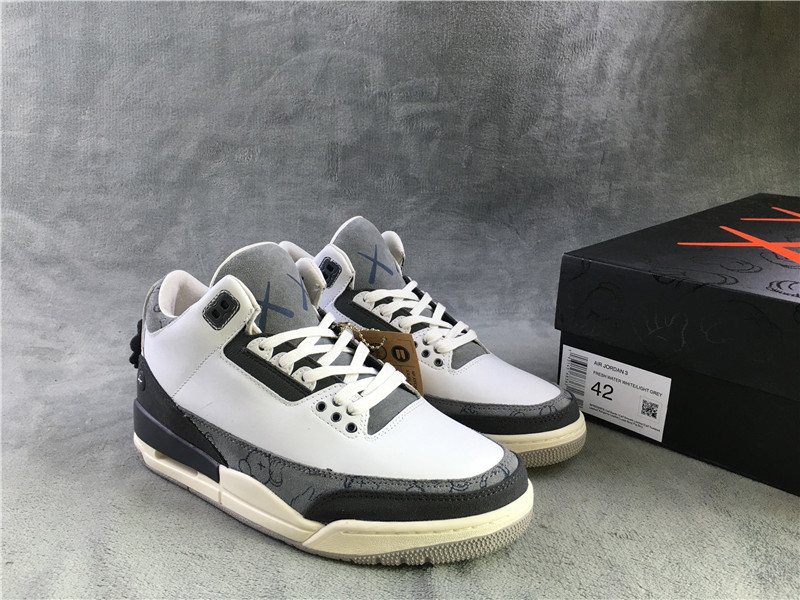 2020 KAWS x Air Jordan 3 Grey Shoes - Click Image to Close